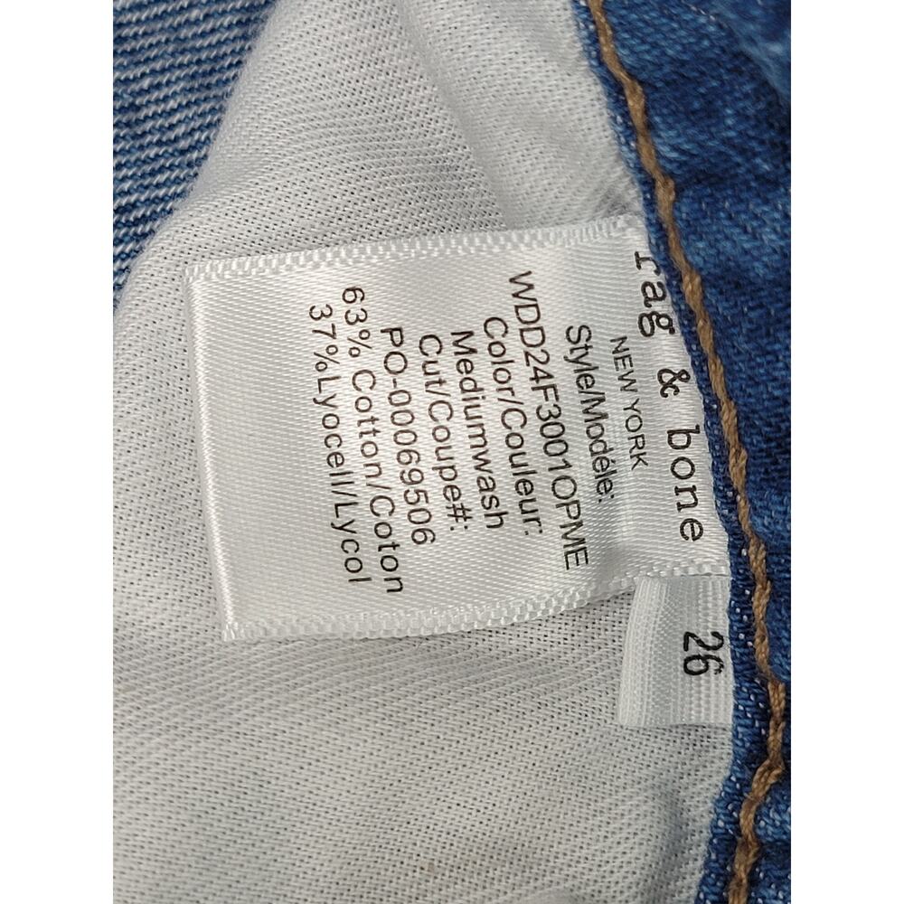 rag & bone Lori Mid-rise Crop Medium Wash Jeans Women's Sz 26 - Picture 8 of 9